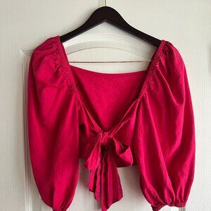 Express - Open Back Bow Cropped Tank